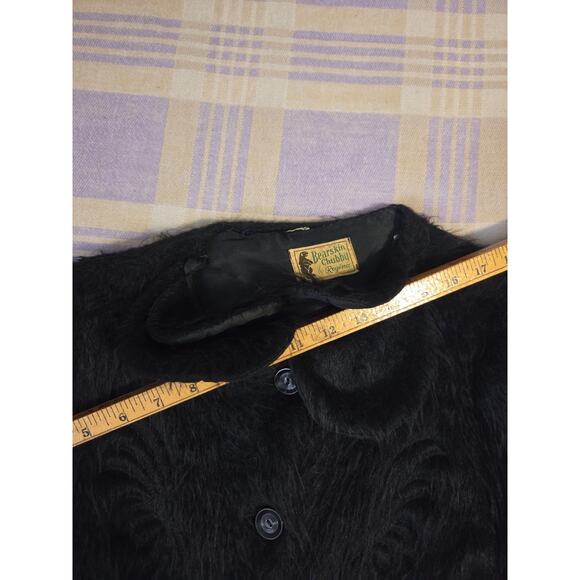 1940s Bearskin Chubby Mohair Cardigan Coat By Regina Hand Knitted Sweater Vtg - Picture 12 of 16